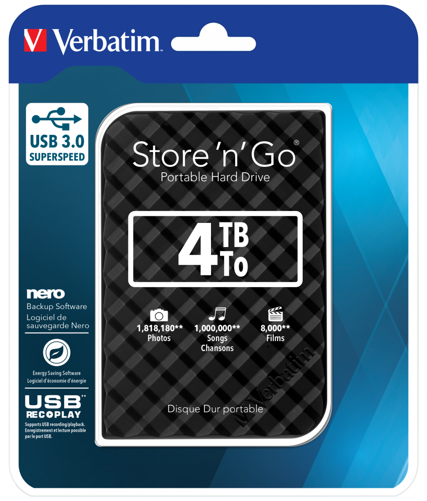 Store 'n' Go USB 3.0 Taþýnabilir Sabit Sürücü 4TB Siyah