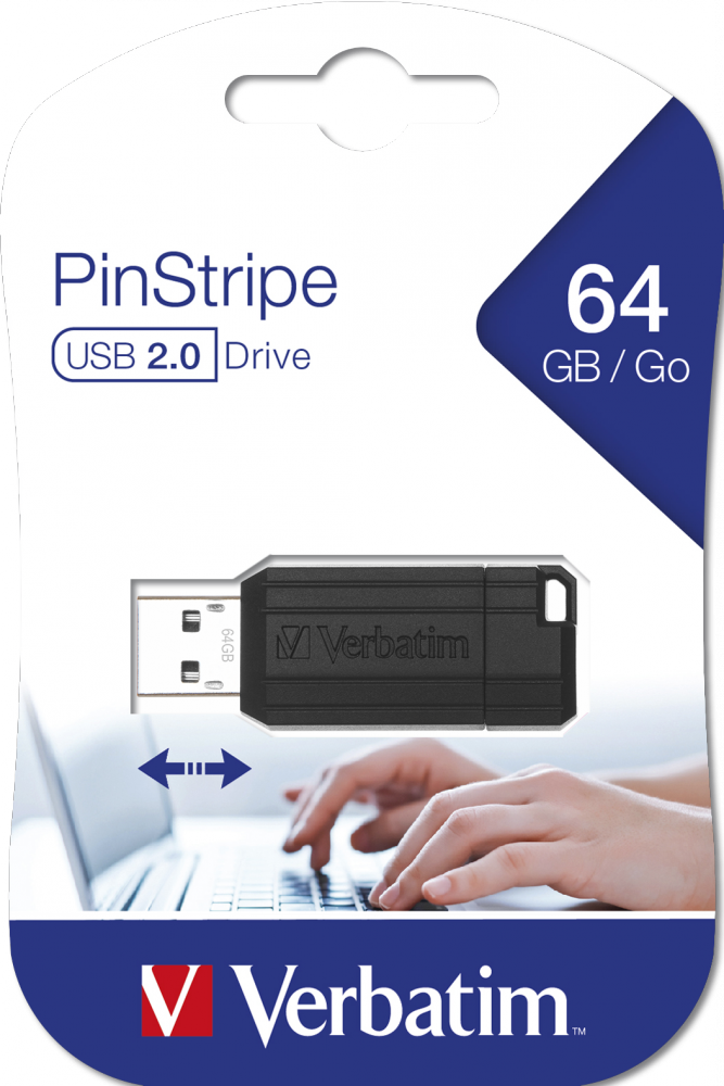 PinStripe USB Sürücü 64GB Siyah