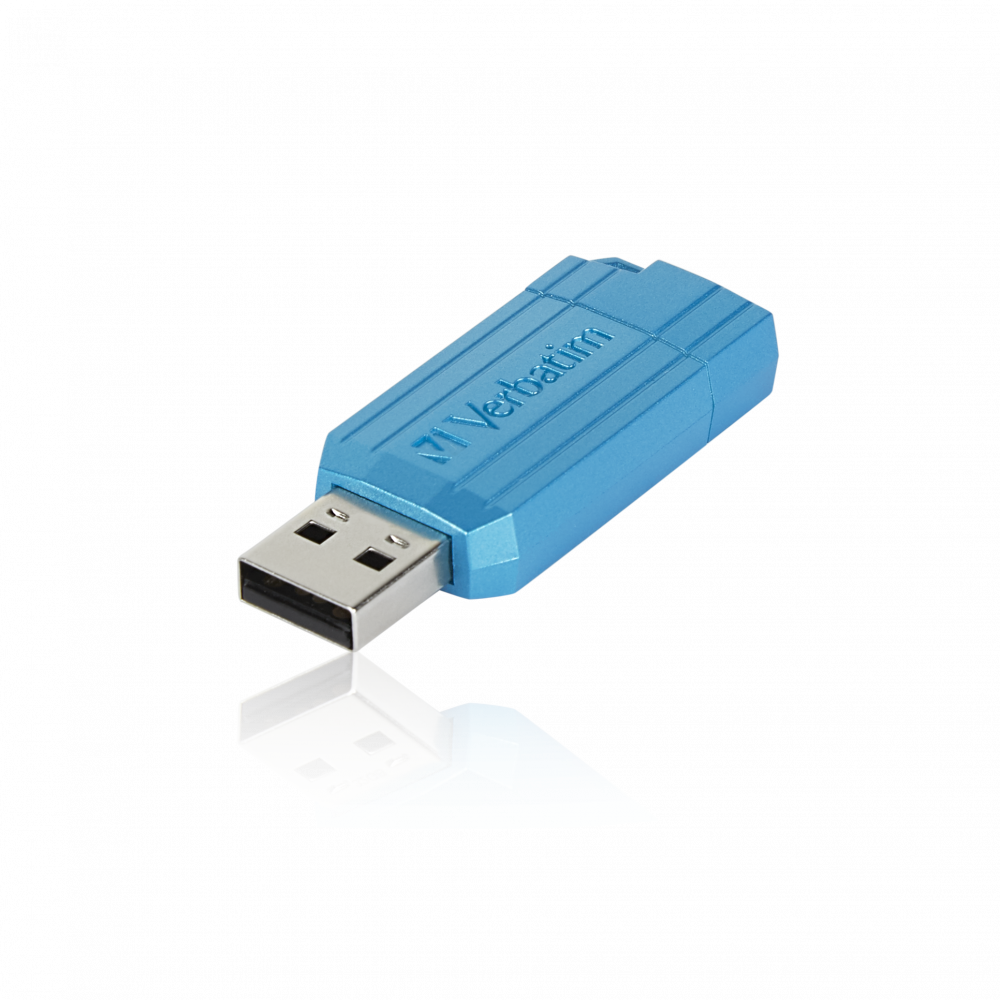 PinStripe USB Drive 16GB - Caribbean Blue