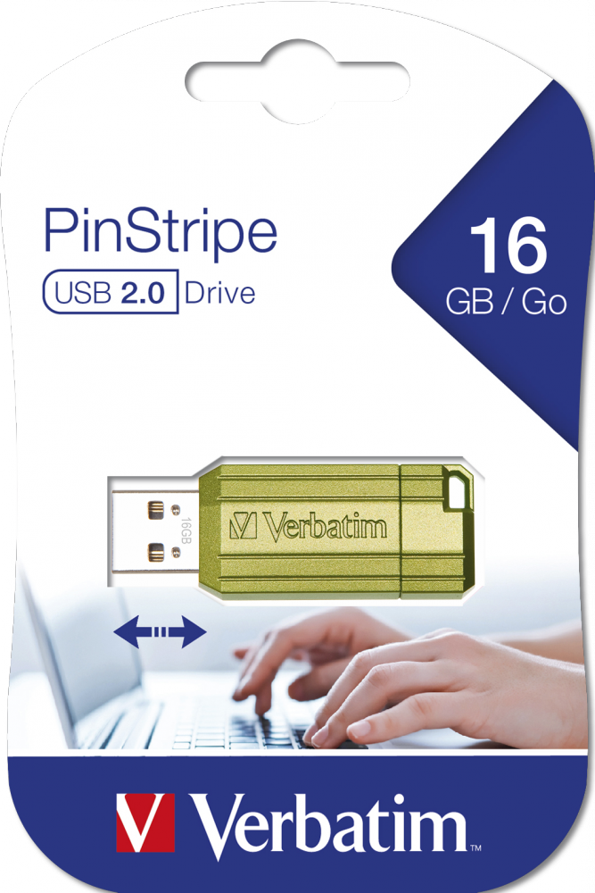 PinStripe USB Sürücü 16GB Okaliptüs Yeşili