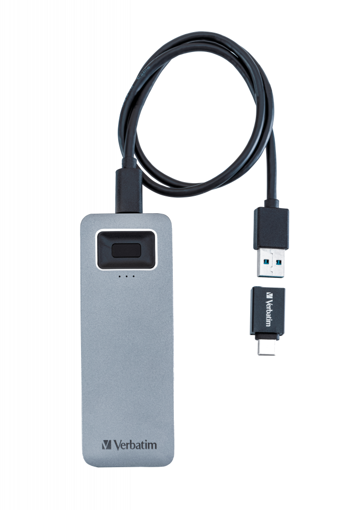 Üst Düzey Parmak İzi Güvenliği USB-C SSD 512GB