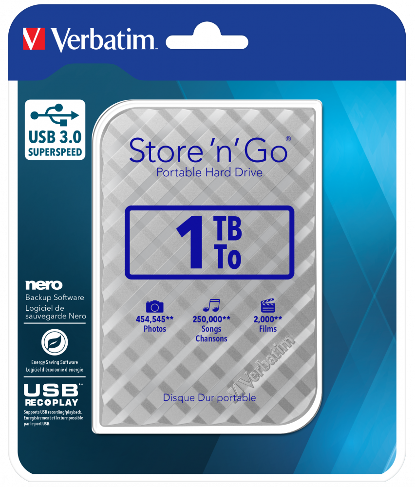 Store 'n' Go USB 3.0 Taþýnabilir Sabit Sürücü 1TB Gümüş