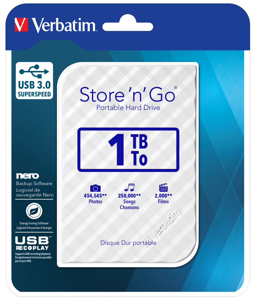 Store 'n' Go USB 3.0 Taþýnabilir Sabit Sürücü 1TB - Beyaz