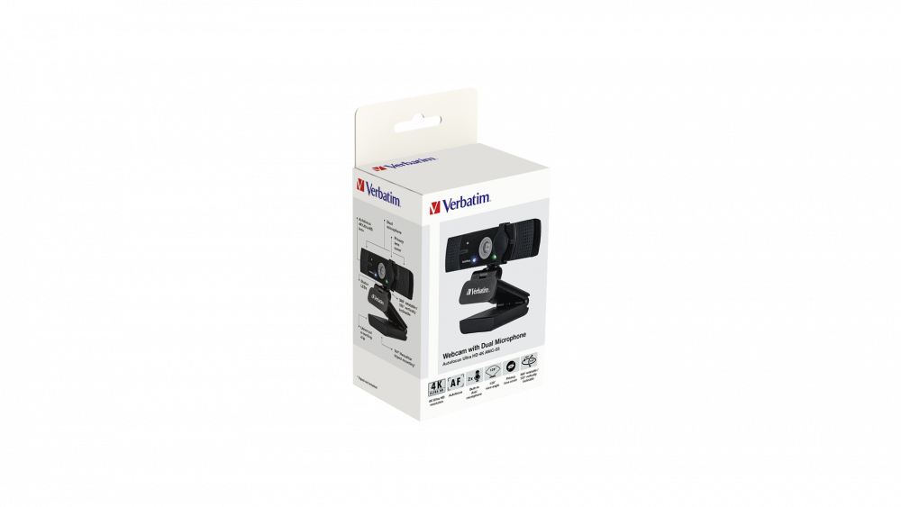 Webcam with Dual Microphone Autofocus Ultra HD 4K AWC-03